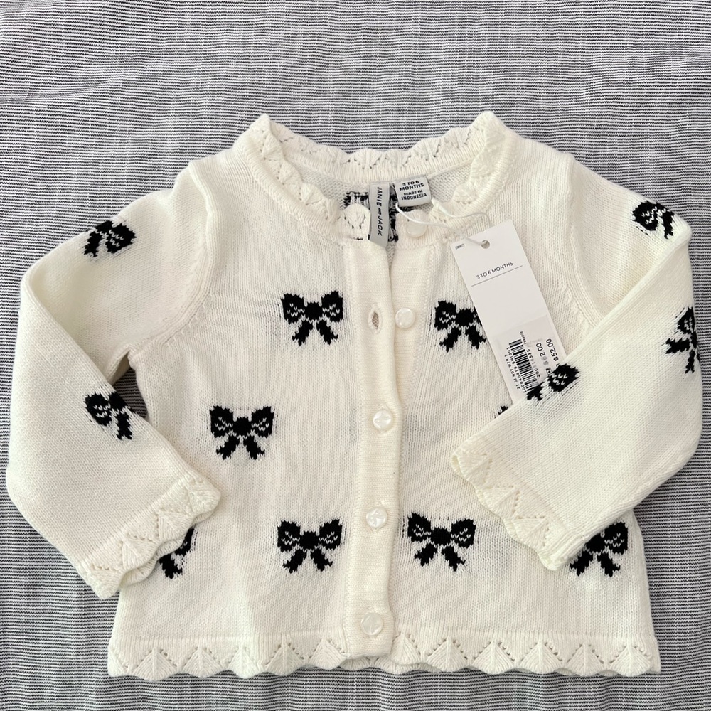 Janie and Jack White Sweater and pant set